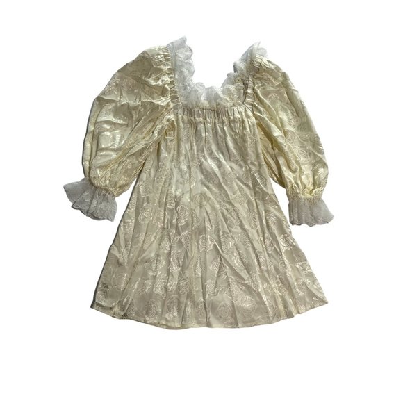 NWT For Love & Lemons Wylye Mini Dress in Cream - Picture 1 of 5